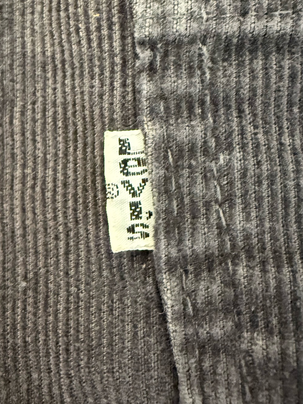 VTG 1981 Levi's 519 Corduroy Pants Gray White Tab Slim Straight 32x32 Fits 30x31 - Picture 3 of 15